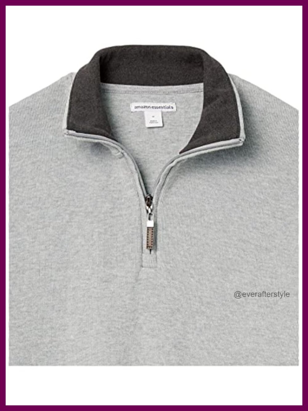 Men's Quarter-Zip French Rib Mock Neck Pullover Sweater Casual - Picture 4 of 6